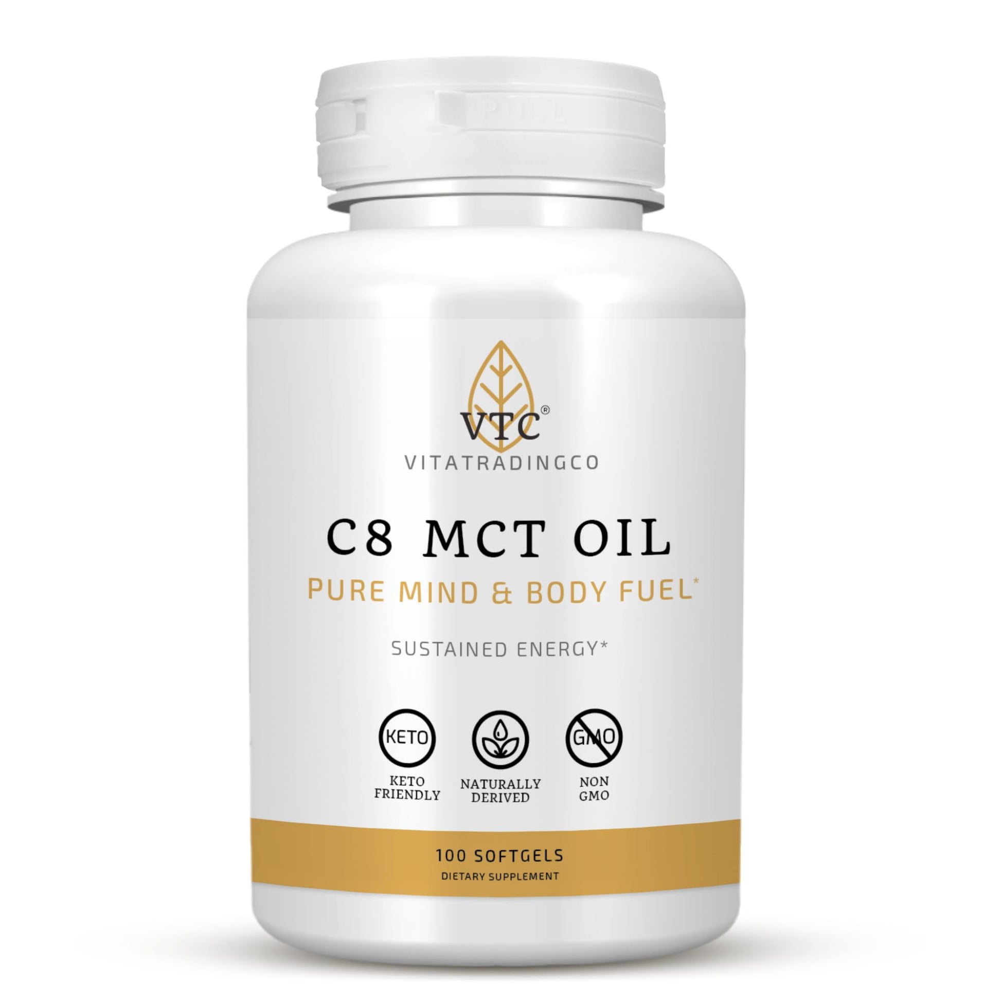 VTC VitaTradingCo. C8 MCT Oil Softgel, 100 Softgels