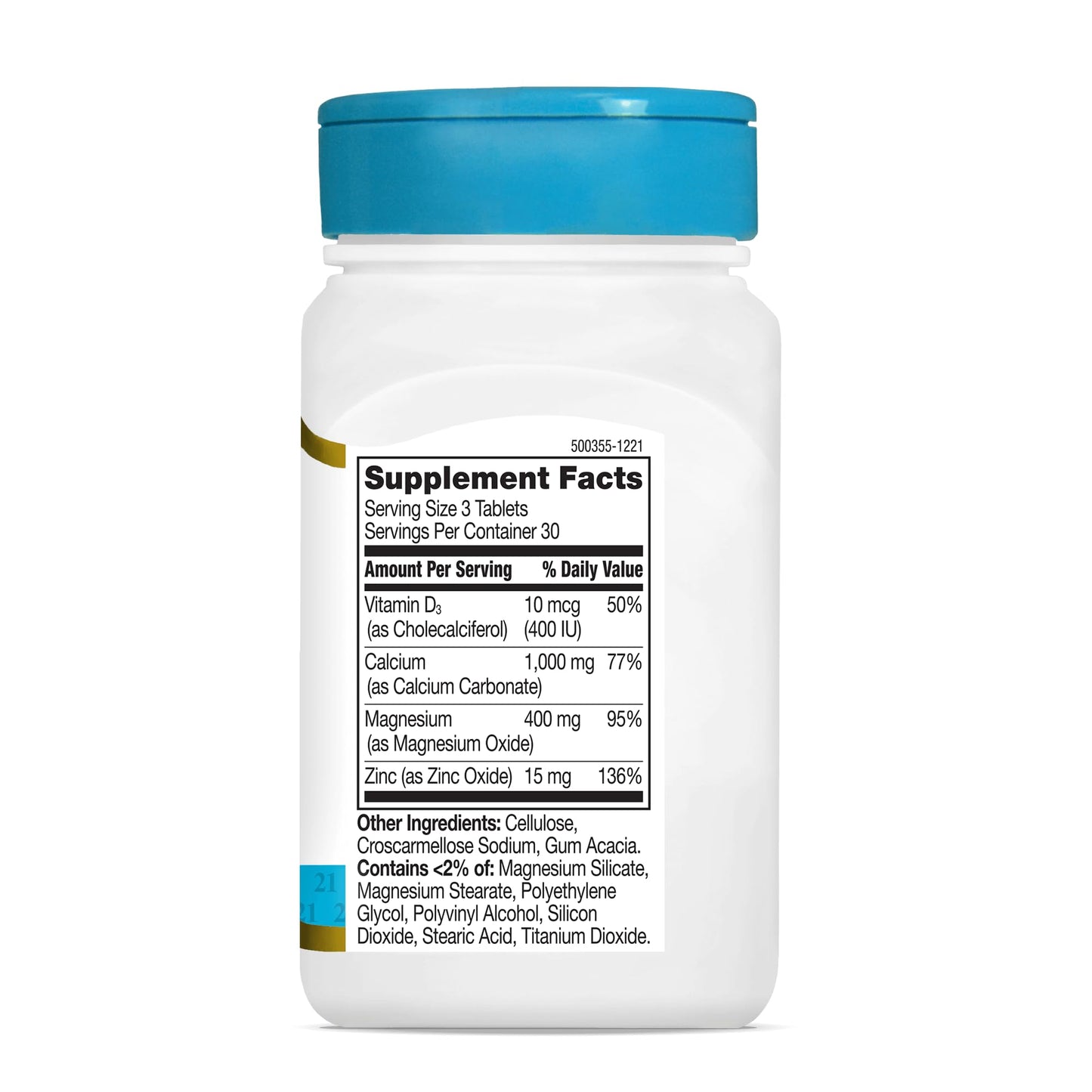 21st Century Cal Mag Zinc +D Vitamin 90 Tablets