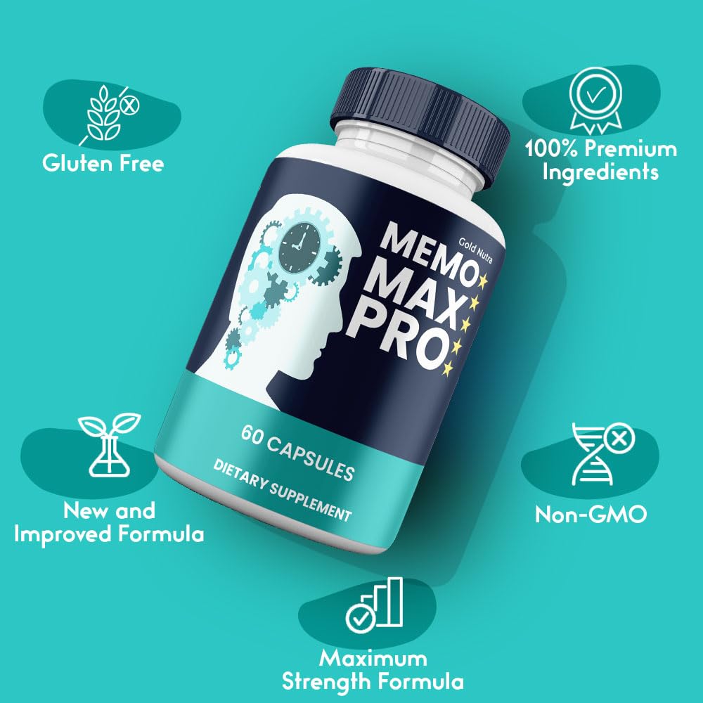 Gold Nutra Memo MaxPro Capsule, All Natural Brain and Cognitive Supplement, 2 Capsules