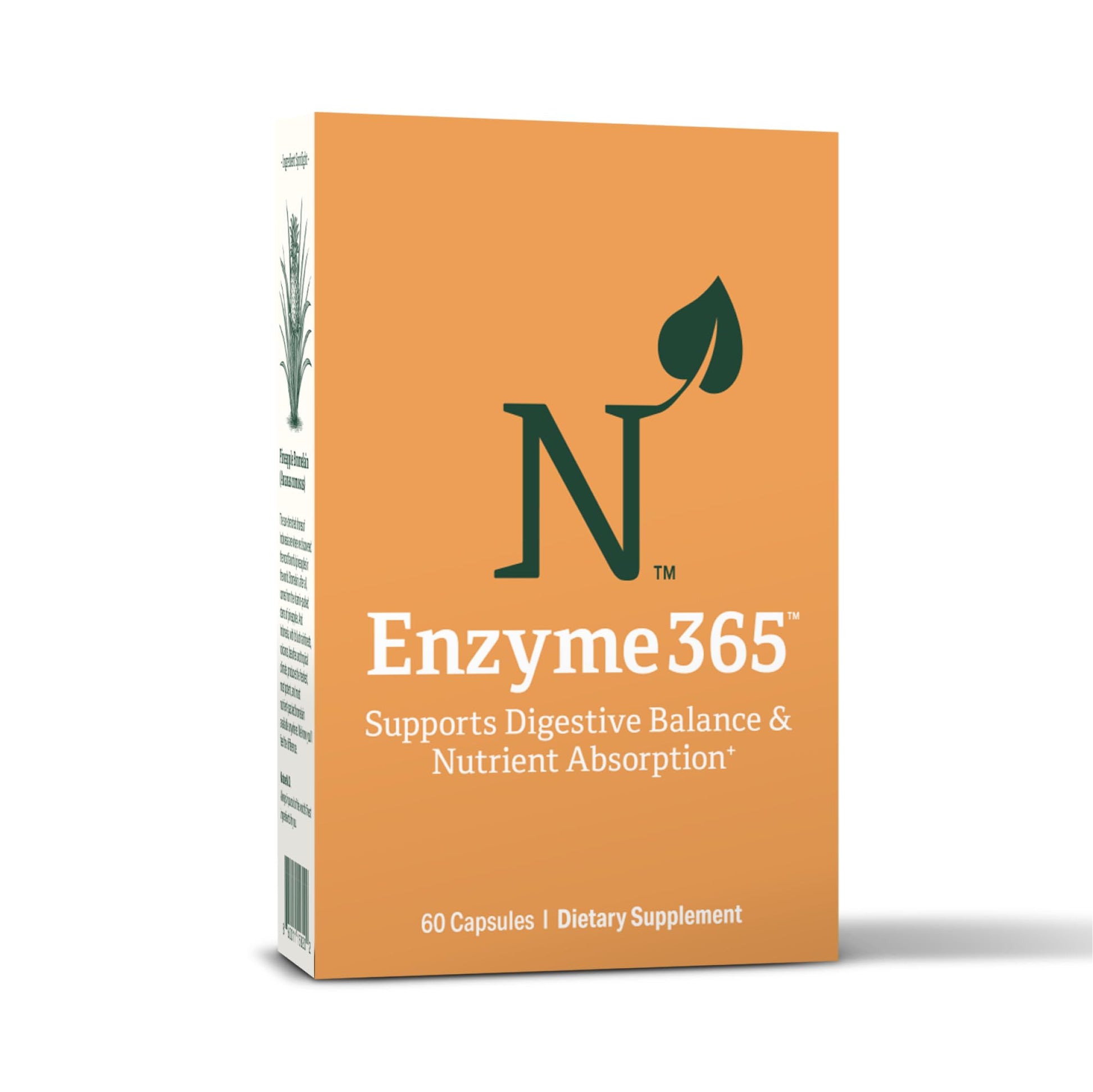 Nature M.D. Enzyme 365 Advanced Digestive Enzymes Supplement with 17 Enzymes & Soothing Herbs 60 Capsules