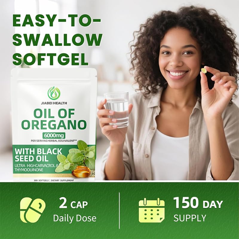 VitaCoeur Oil of Oregano 6000mg Capsules, 300 Capsules
