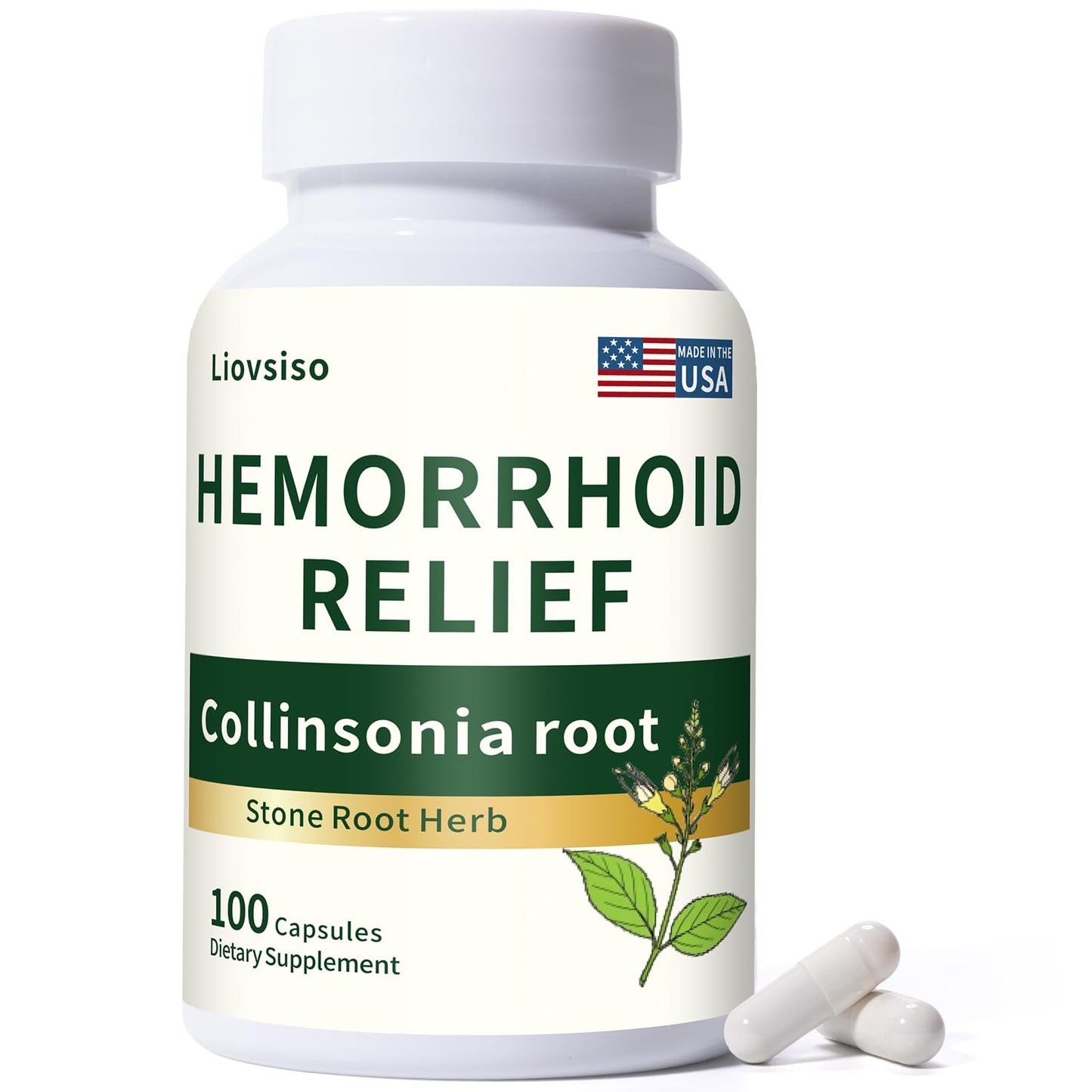 Liovsiso Collinsonia Root Hemorrhoid Relief Powder 3 Count