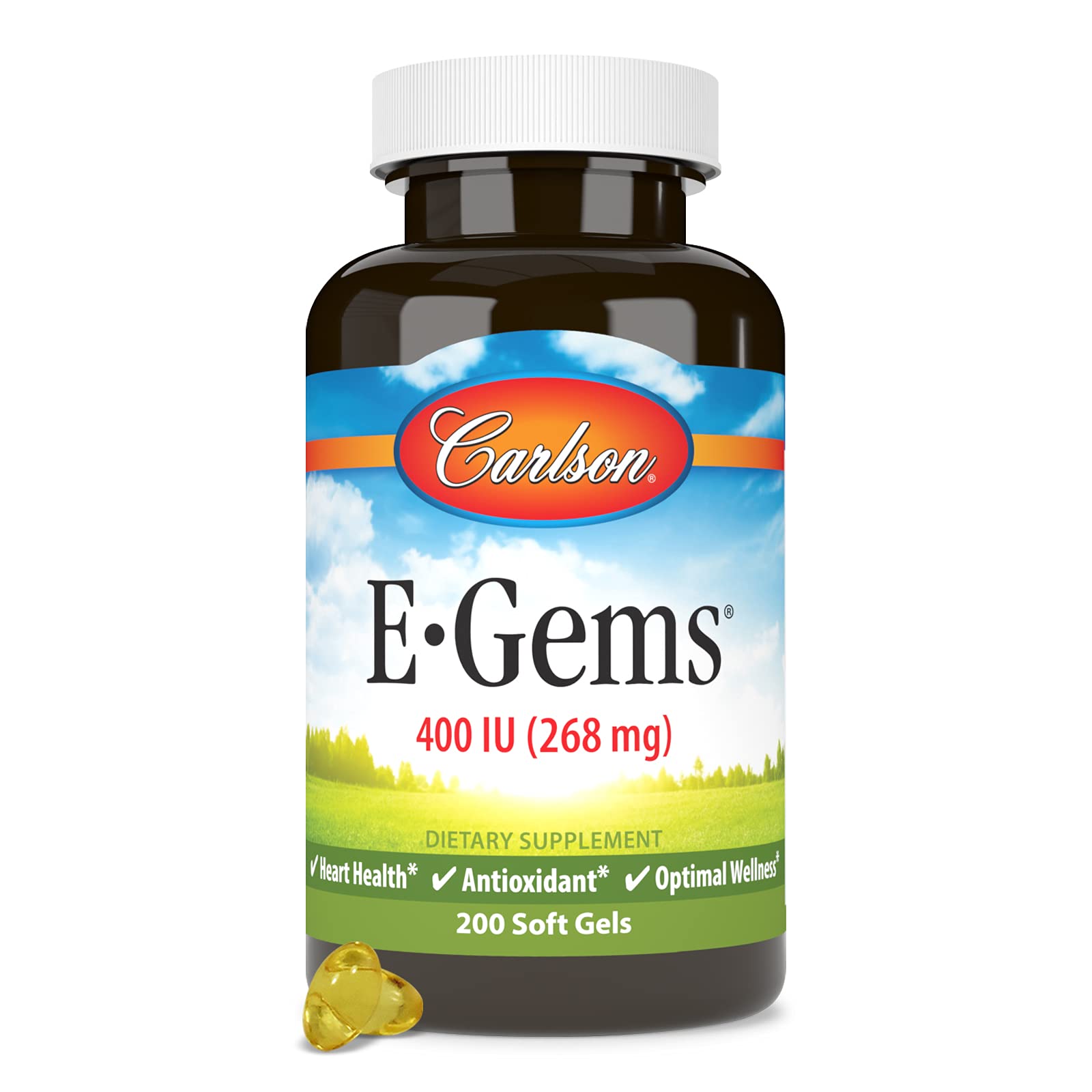 Carlson E-Gems Vitamin E 400 IU Softgels 200 Count