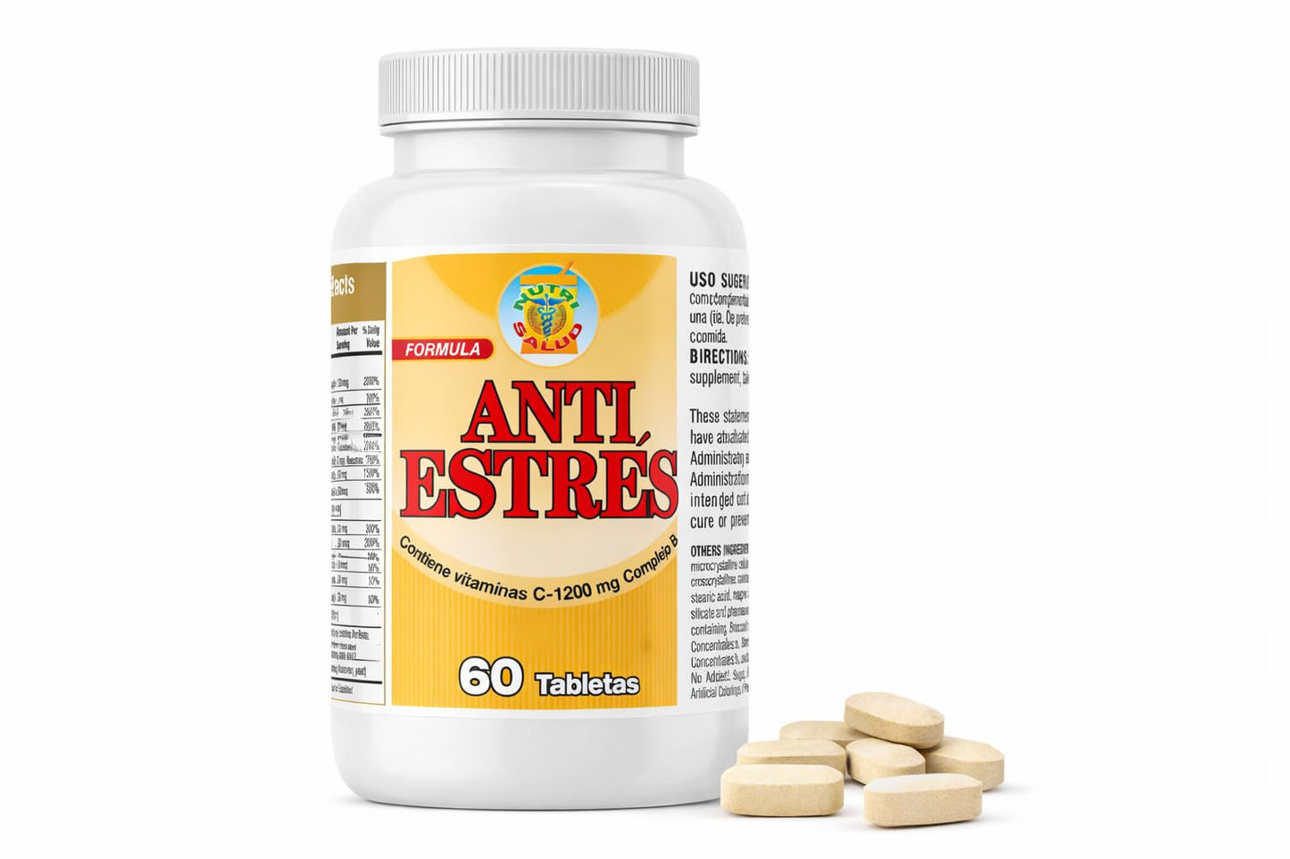 Nutrisalud Products Anti Estres Formula Natural Tablets 120 Count