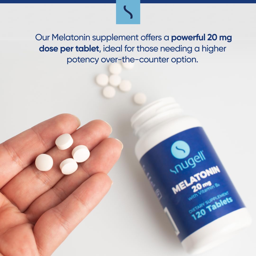 Snugell Melatonin 20 mg with Vitamin B6 Tablets 120