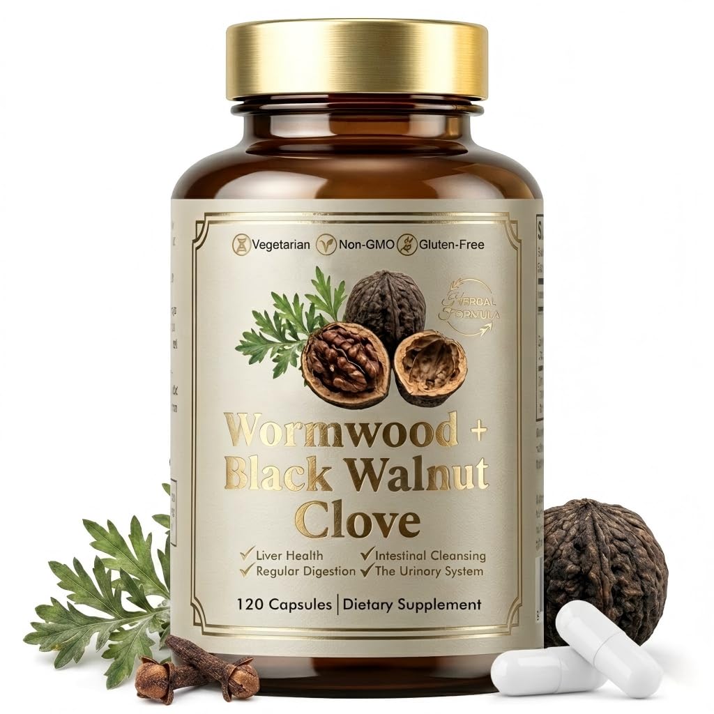 QDXHAYC Wormwood Black Walnut Clove Cleanse Capsules, 120