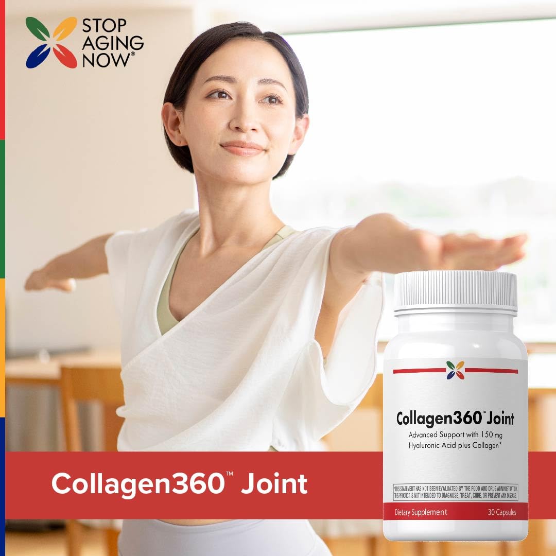 Stop Aging Now Collagen Peptides with Hyaluronic Acid Capsules, 30 Count