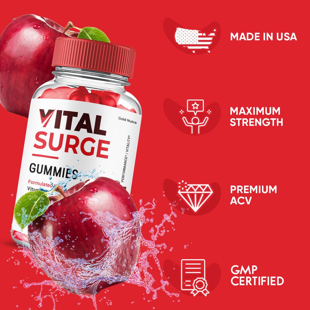 Gold Nutra Vital Surge Gummies for Men Maximum Strength Gummy 3 Pack
