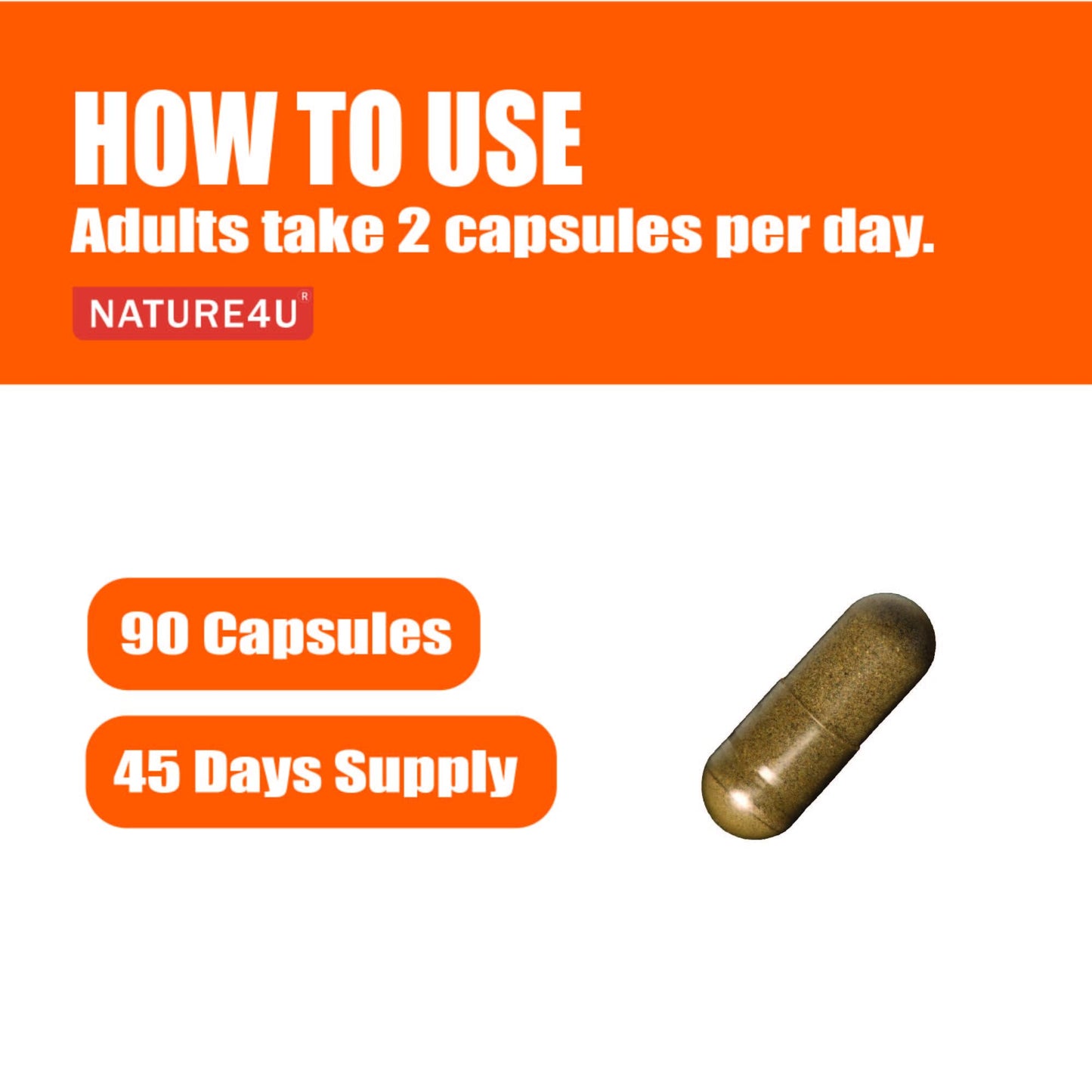 Nature4U Ashwagandha 4000mg Extra Strength Capsules 90 Count