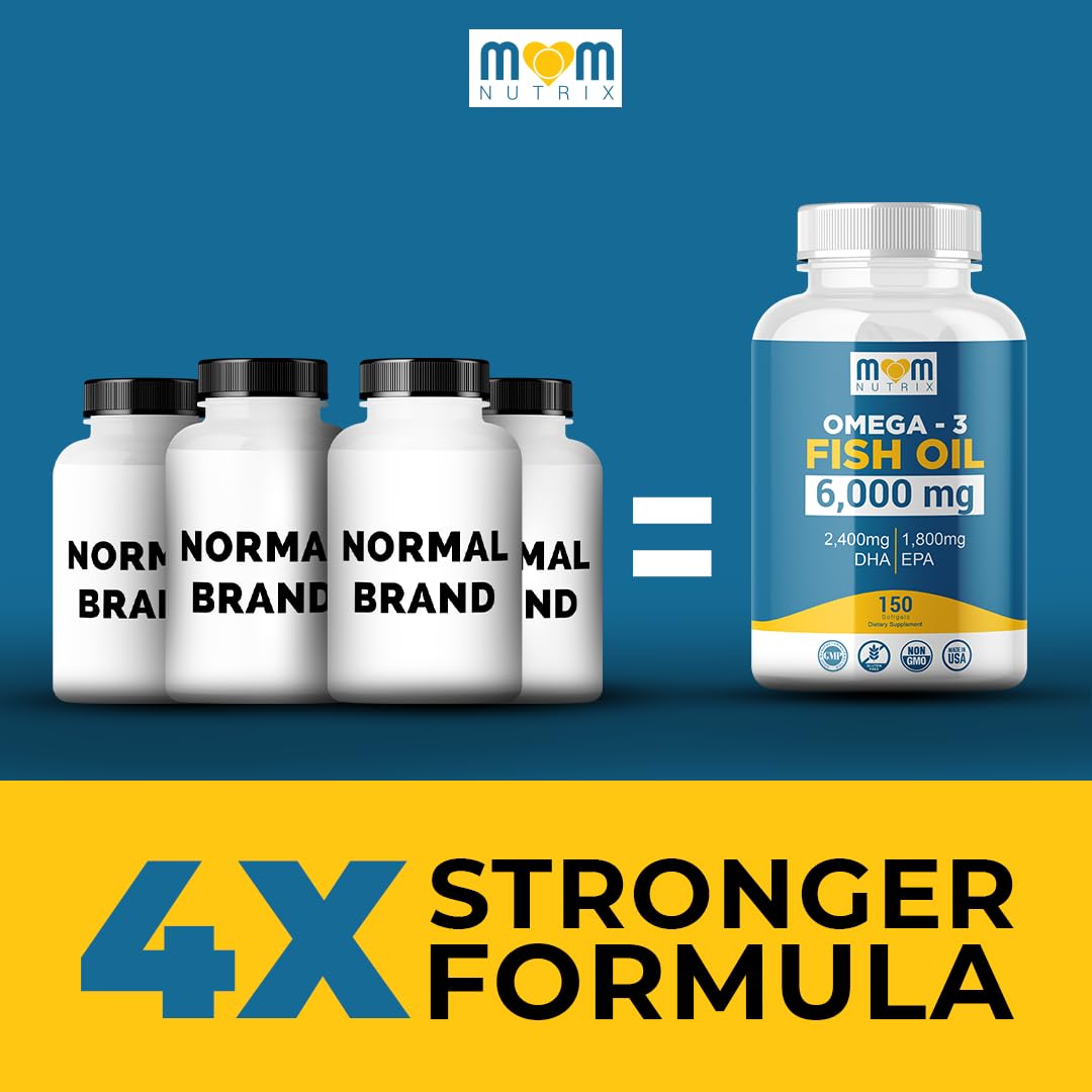 MOM NUTRIX Omega 3 Fish Oil with Maximum EPA DHA Softgels 150