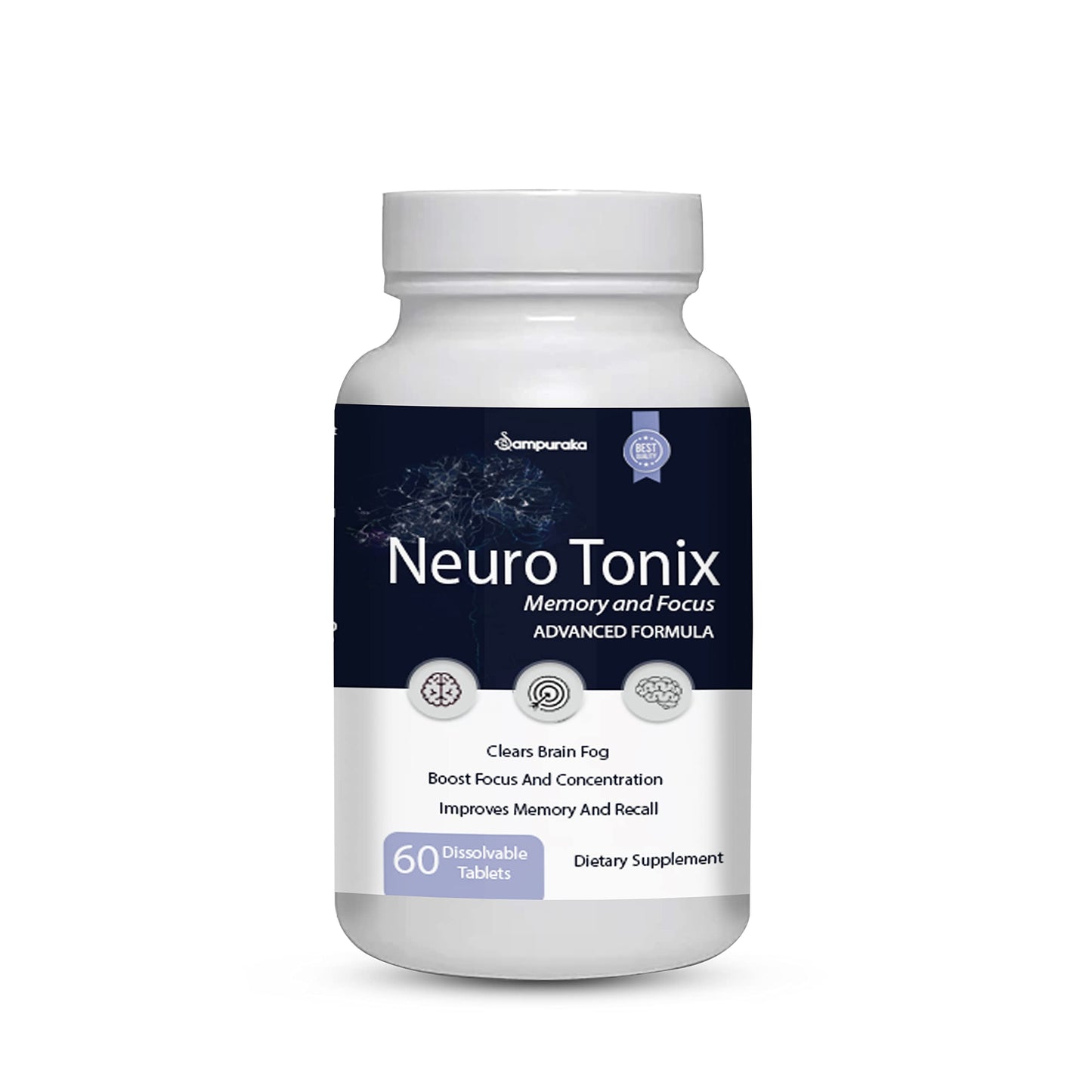 Sampuraka NeuroTonix Support Healthy Memory Capsules, 60 Count