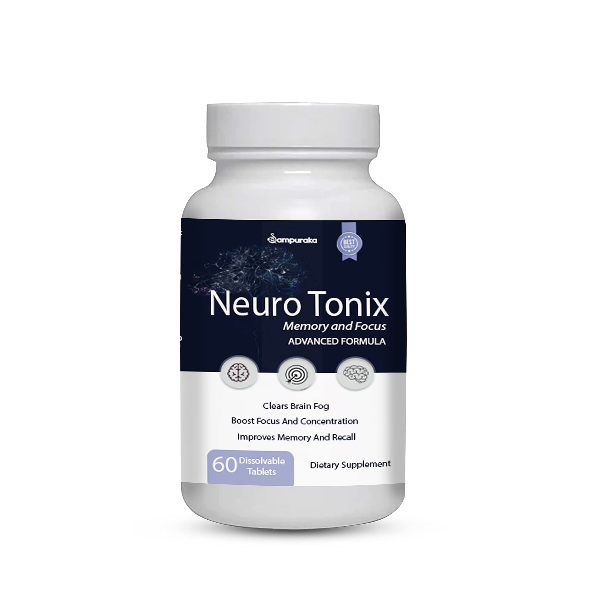 Sampuraka NeuroTonix Support Healthy Memory Capsules, 60 Count