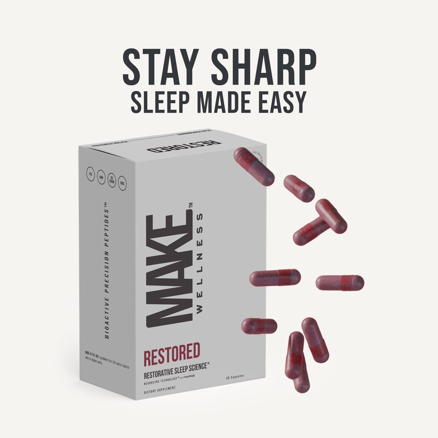 Make Wellness Restored Supplement Capsule 30 Count