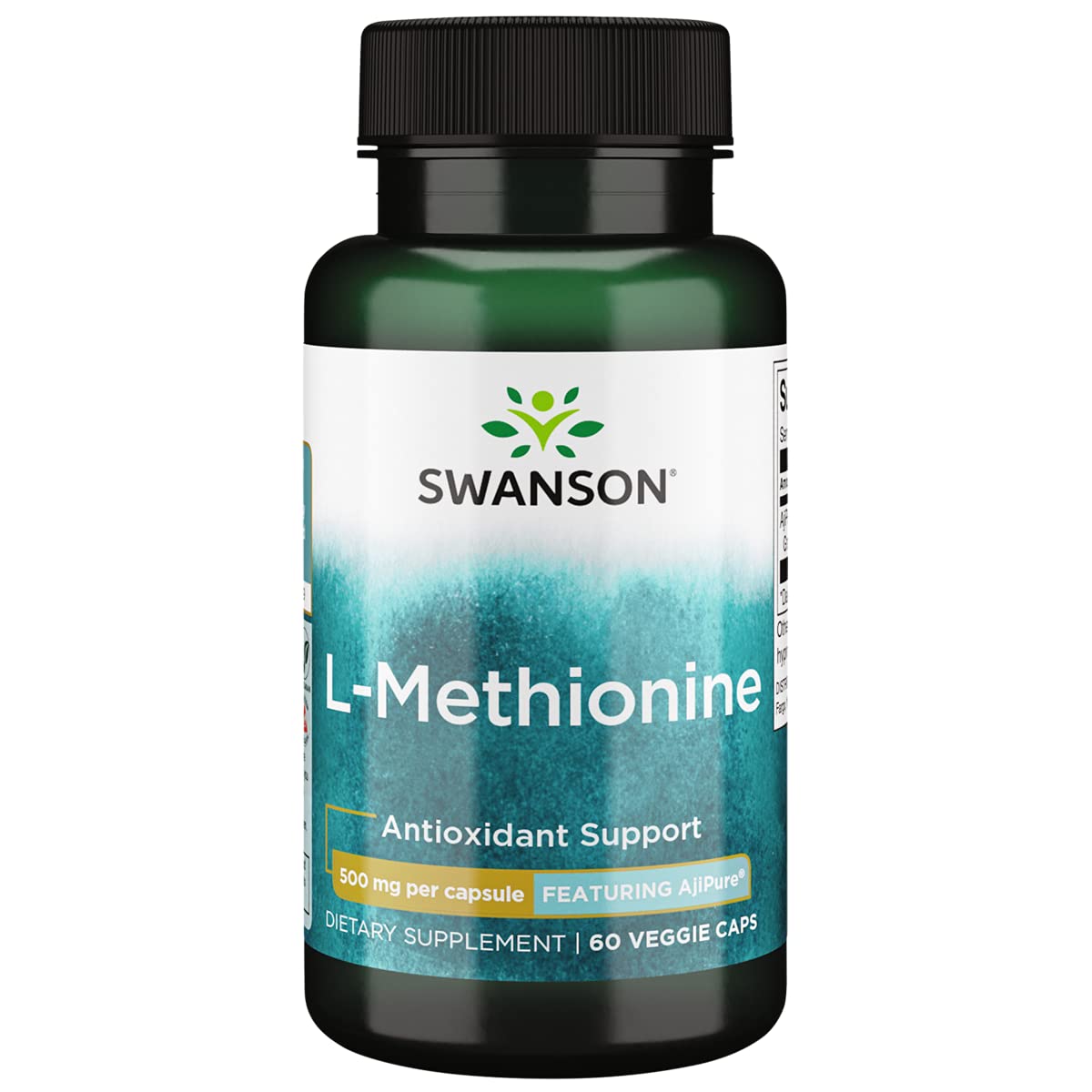 Swanson L-Methionine 500 mg Capsule, 60 Count