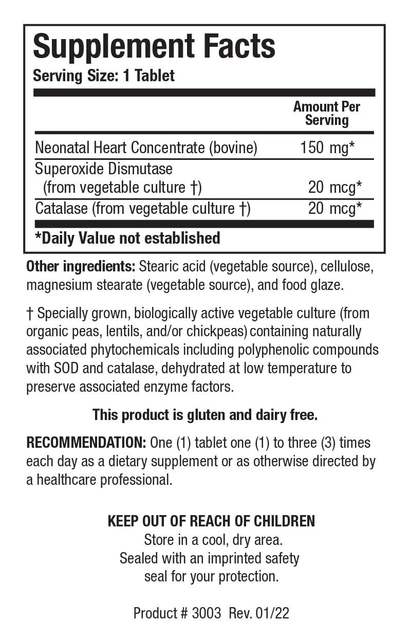 Biotics Research Cytozyme H 60 Tablets