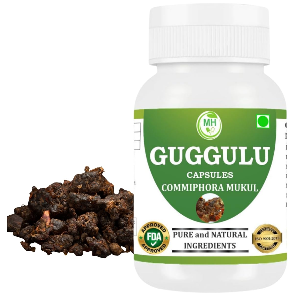 Morsan Healthcare Guggulu (Commiphora Mukul) Vegetarian Capsules, 60 Capsules