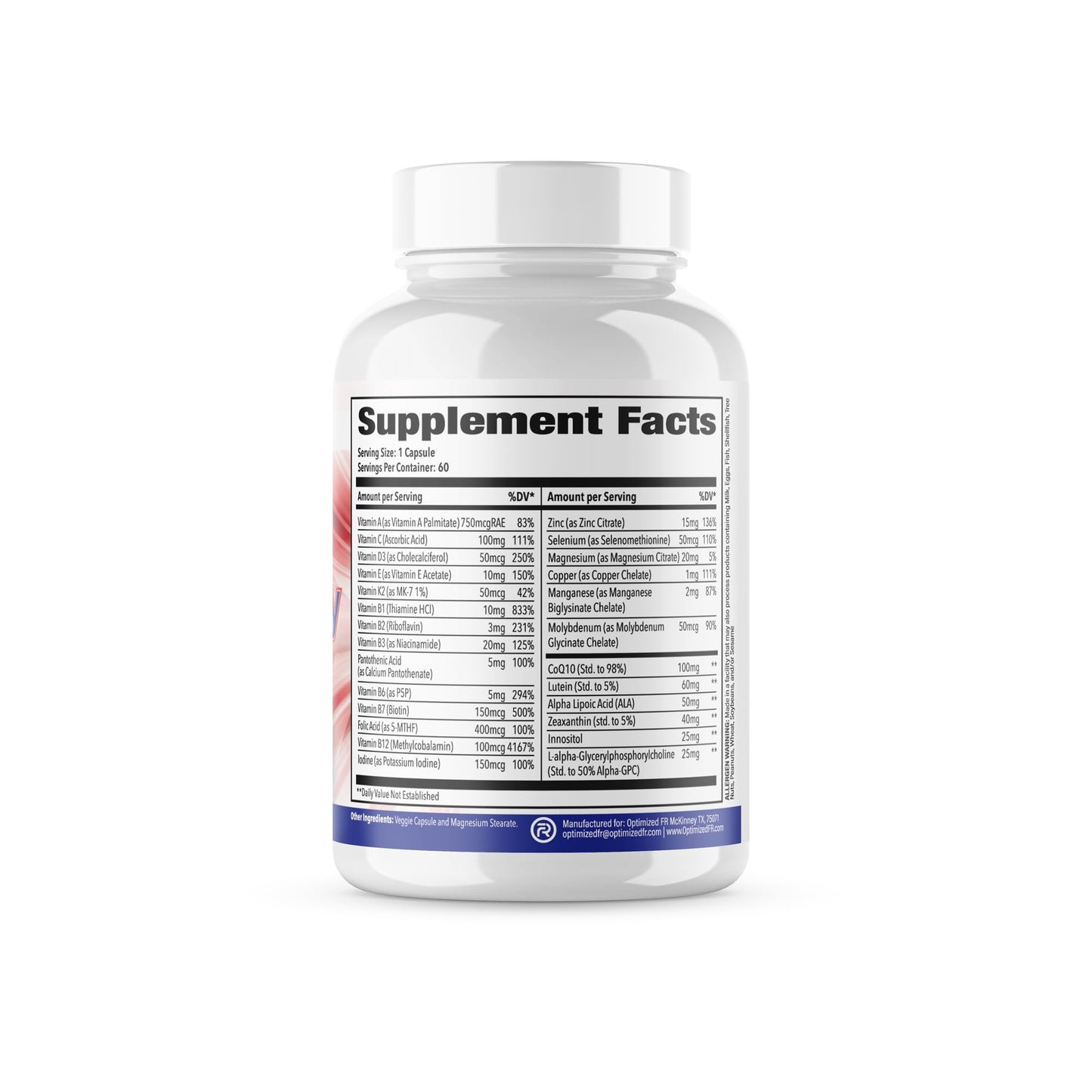 Optimized FR Fit4Duty Multivitamin+ for First Responders Capsule, 60 Count