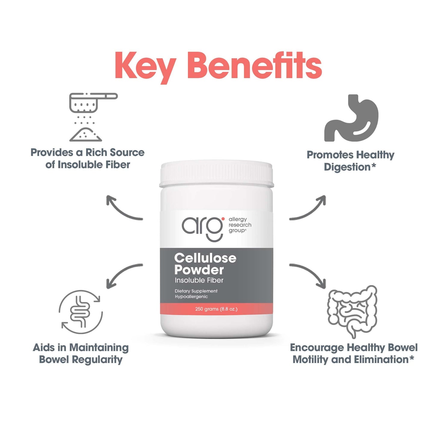 Allergy Research Group Cellulose Powder 8.8 oz