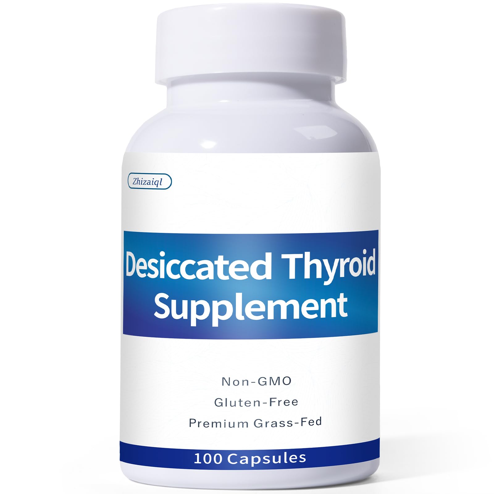 Jkrova Grass-Fed Desiccated Thyroid Supplement Capsules, 100 Count