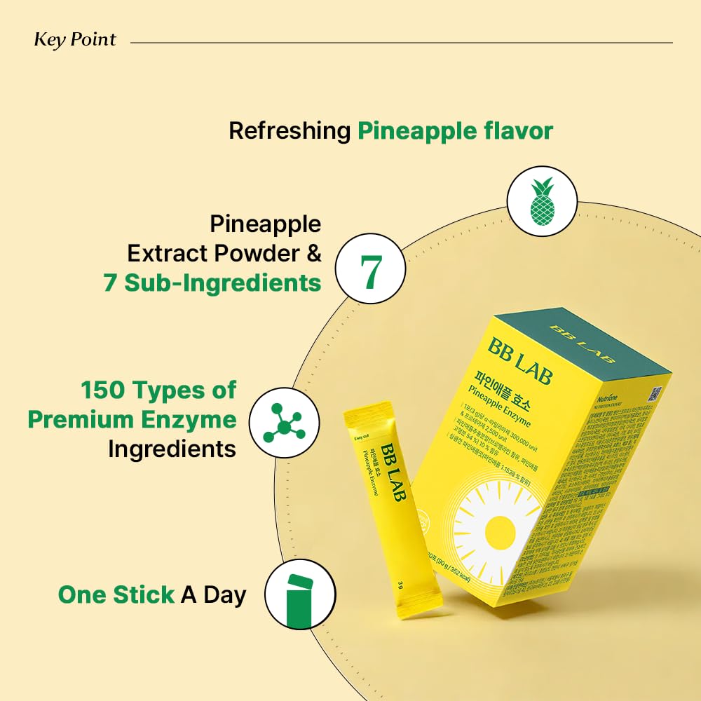 BB LAB Pineapple Enzyme Supplement Powder 3.17 Ounce