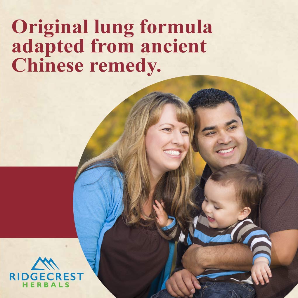 RidgeCrest Herbals Clearlungs (Red), Herbal Breathing Support, Original Formula Capsules, 120 Count