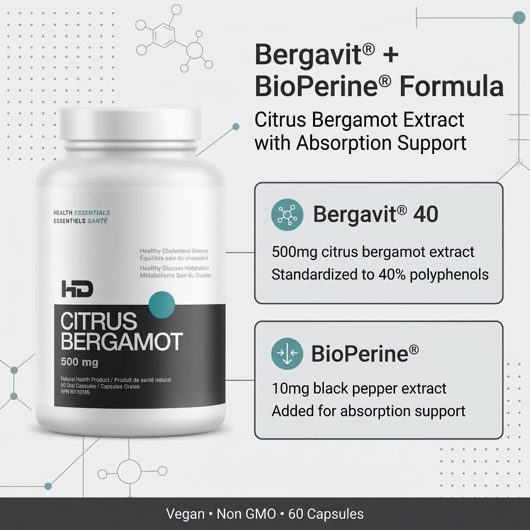 HD MUSCLE Citrus Bergamot Capsules 60 Count