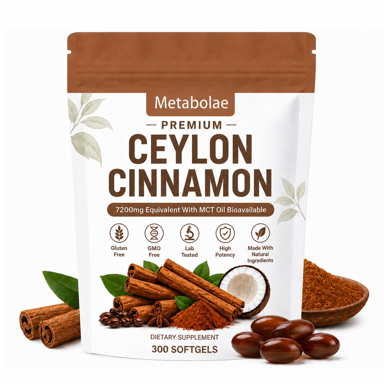 Lumine Organics Berberine Metabolae Ceylon Cinnamon with Mct Oil Capsule 1
