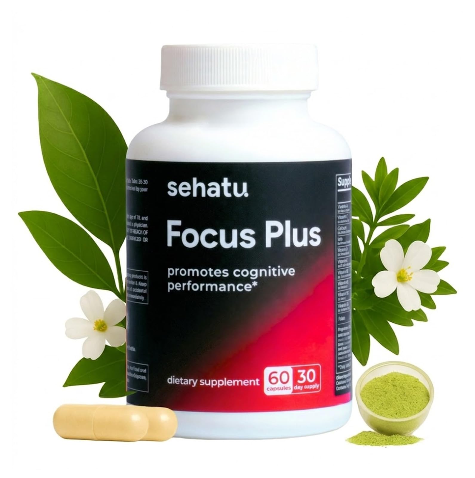 SEHATU Focus Plus Cognitive Performance Enhancer Capsule, 60 Count