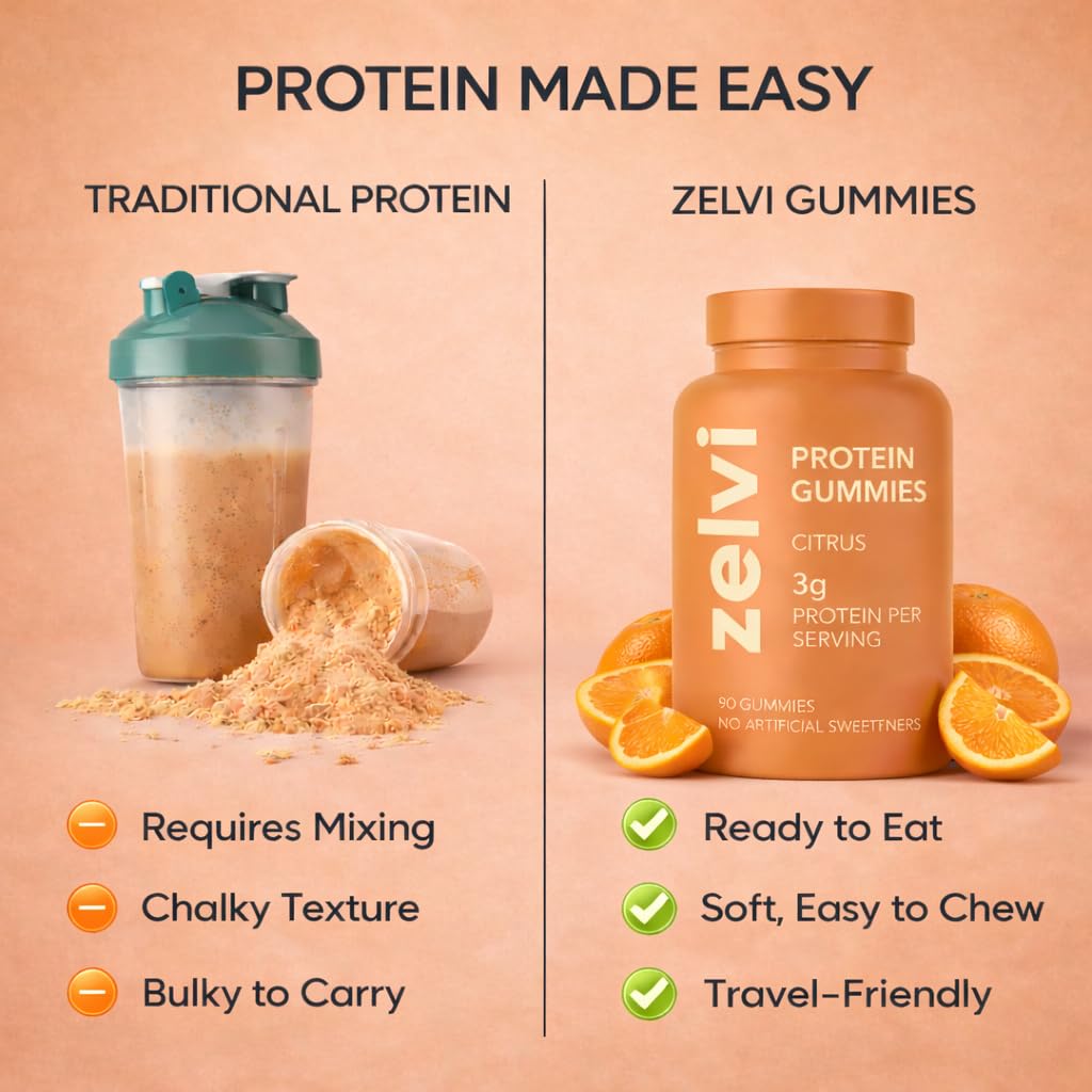 Zelvi Plant-Based Protein Gummies 90 Gummies