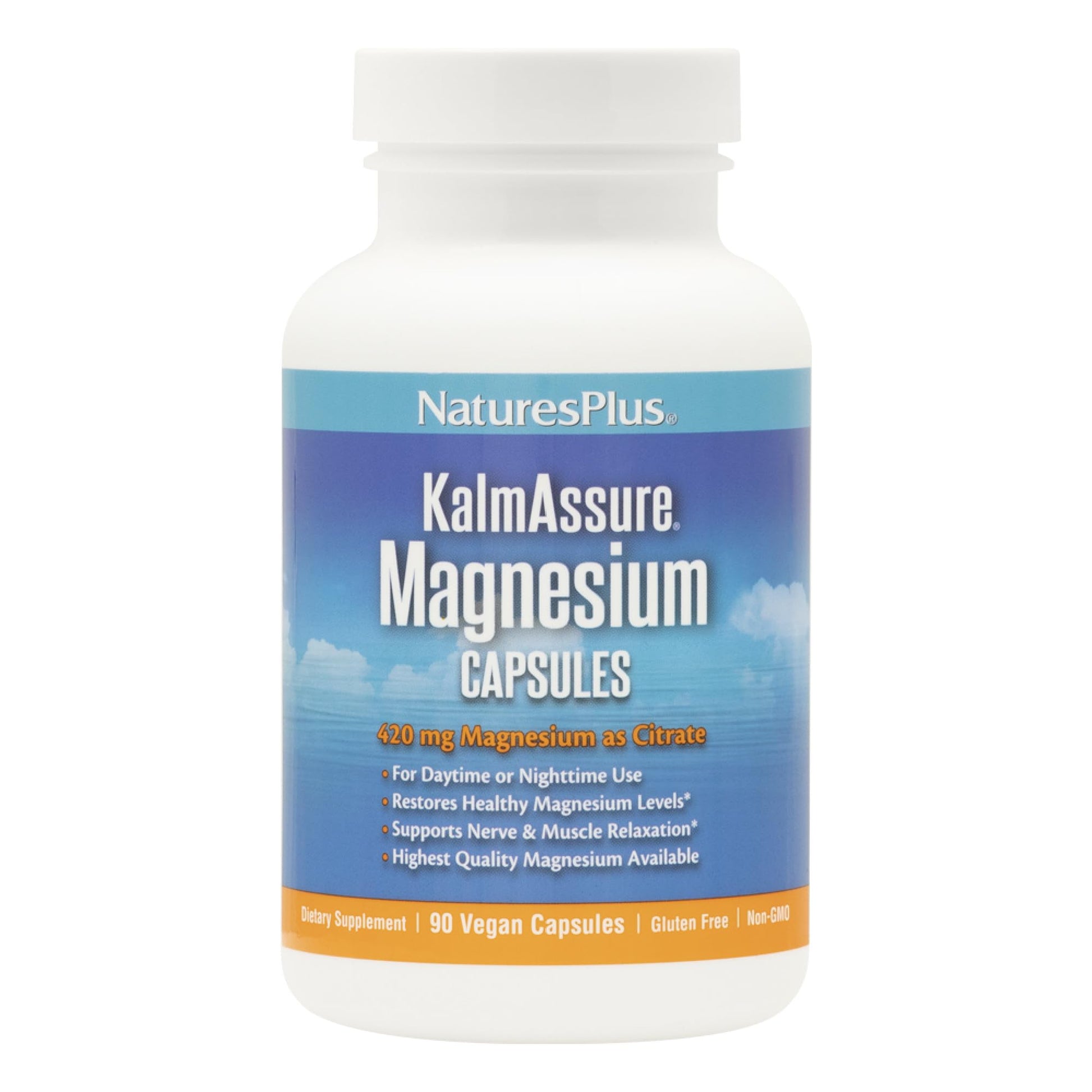 noi-NaturesPlus Kalmassure Magnesium 400 mg, 90 Capsules