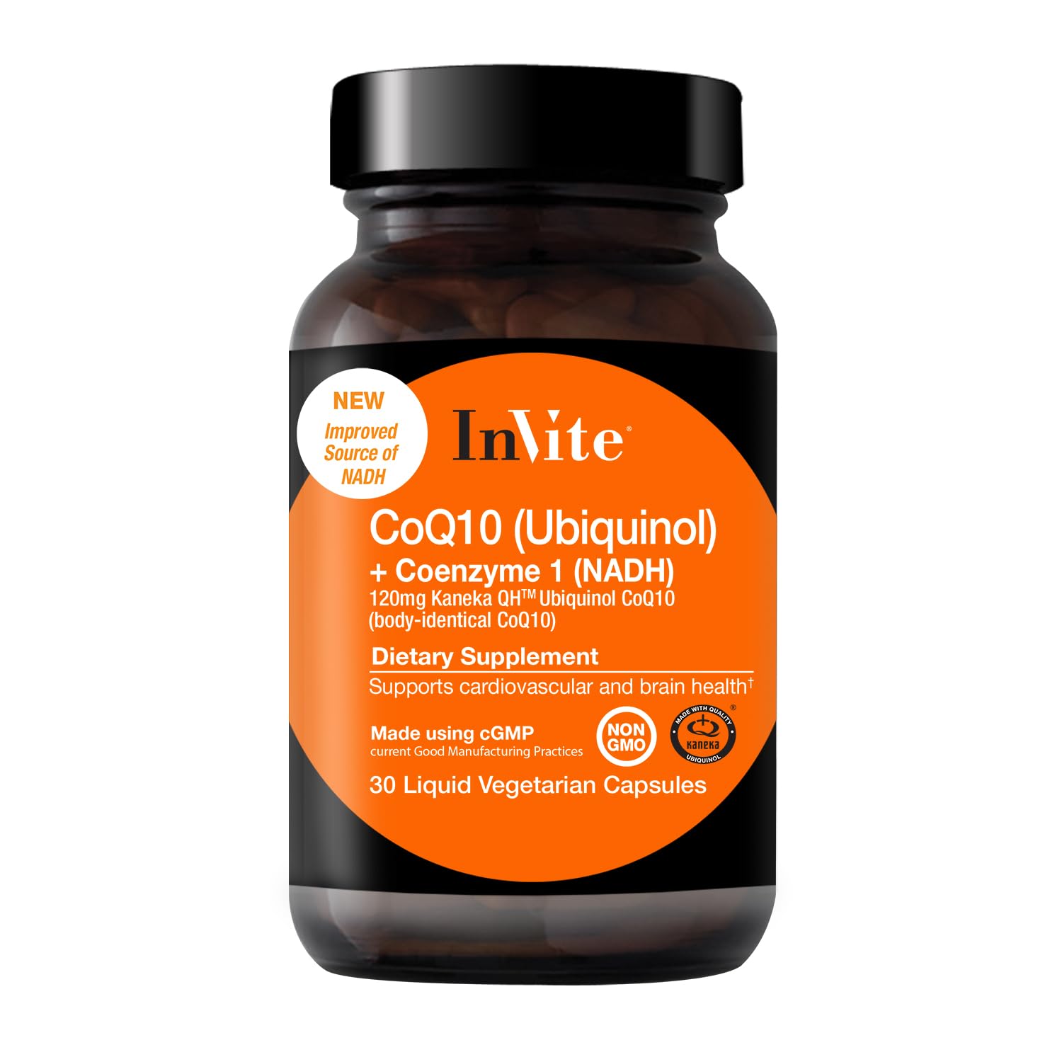 Invite Health CoQ10 (Ubiquinol) and NADH Coenzyme Supplement, 30 Capsules