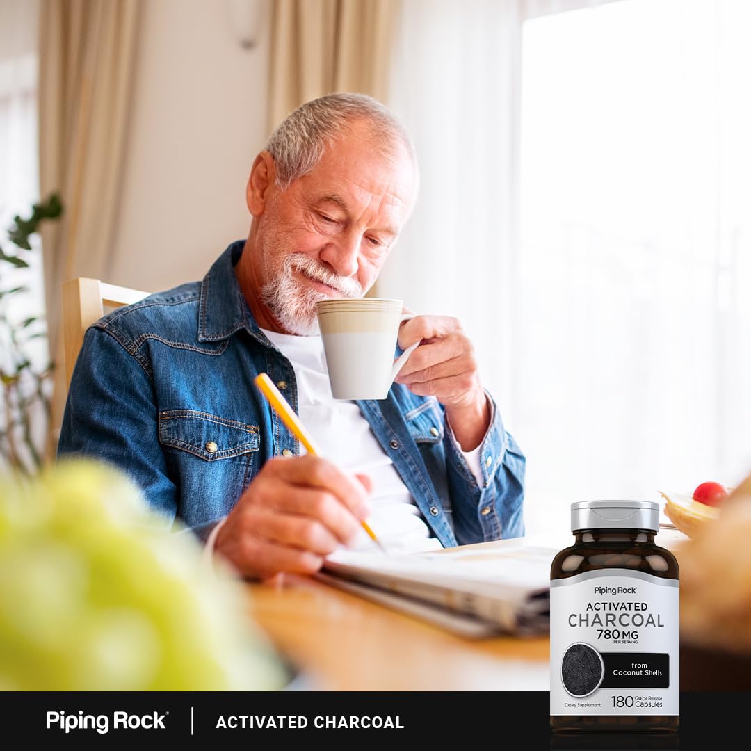 Piping Rock Activated Charcoal Capsule 180 Count