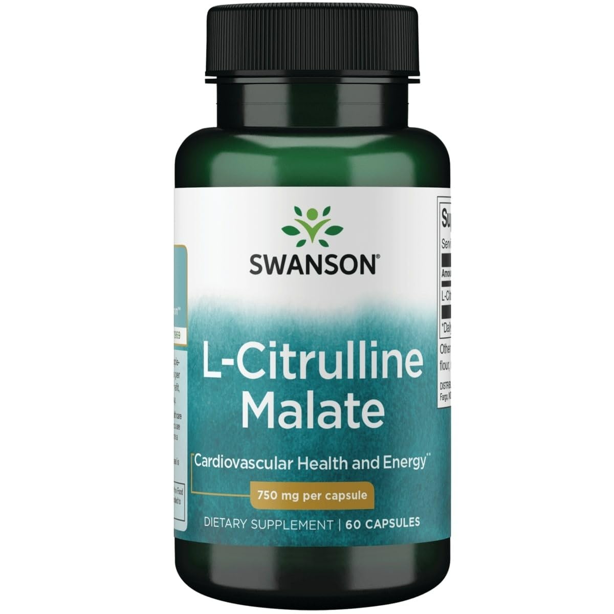 Swanson L-Citrulline Malate Amino Acid 750 mg Capsules, 60 Capsules