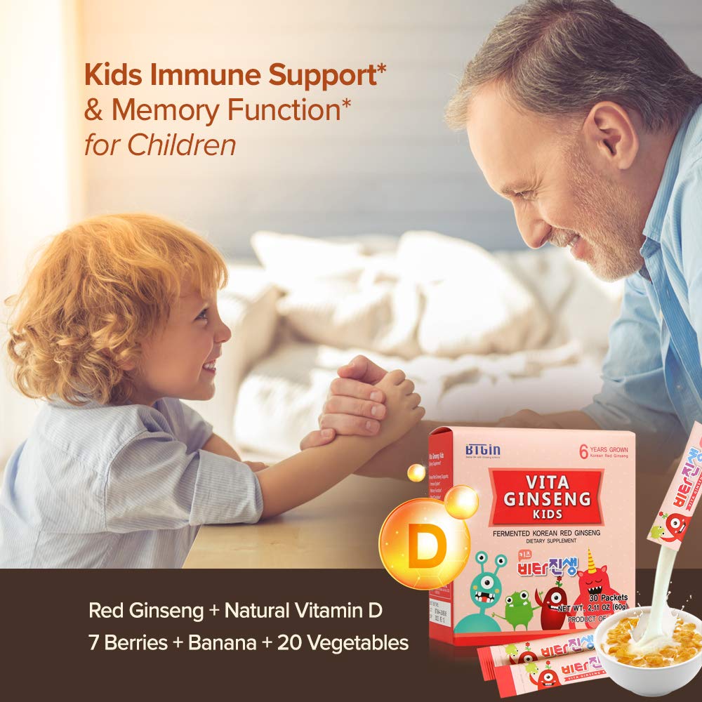 BTGIN Vita Ginseng Kids Powder, 30 Packets