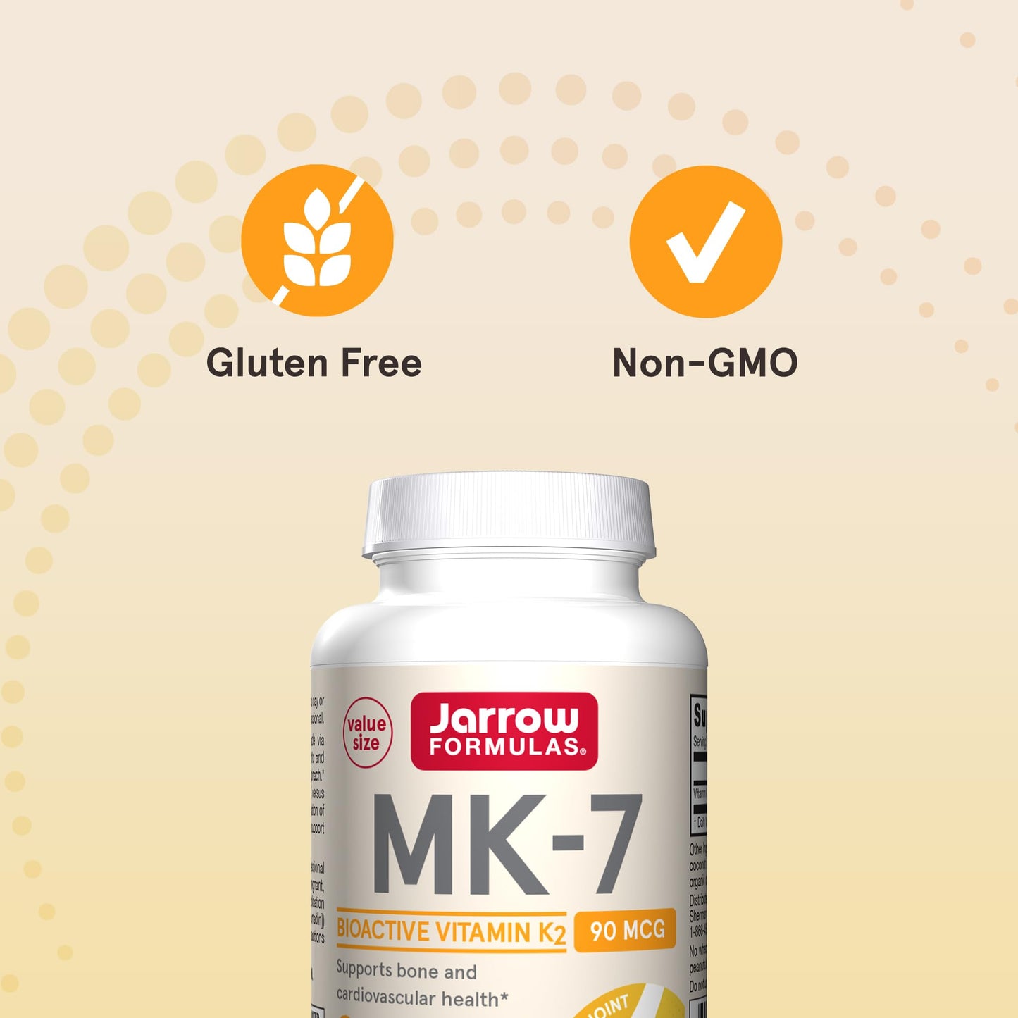 Jarrow Formulas MK-7 90 mcg Bioactive Vitamin K2 Softgels 120 Count