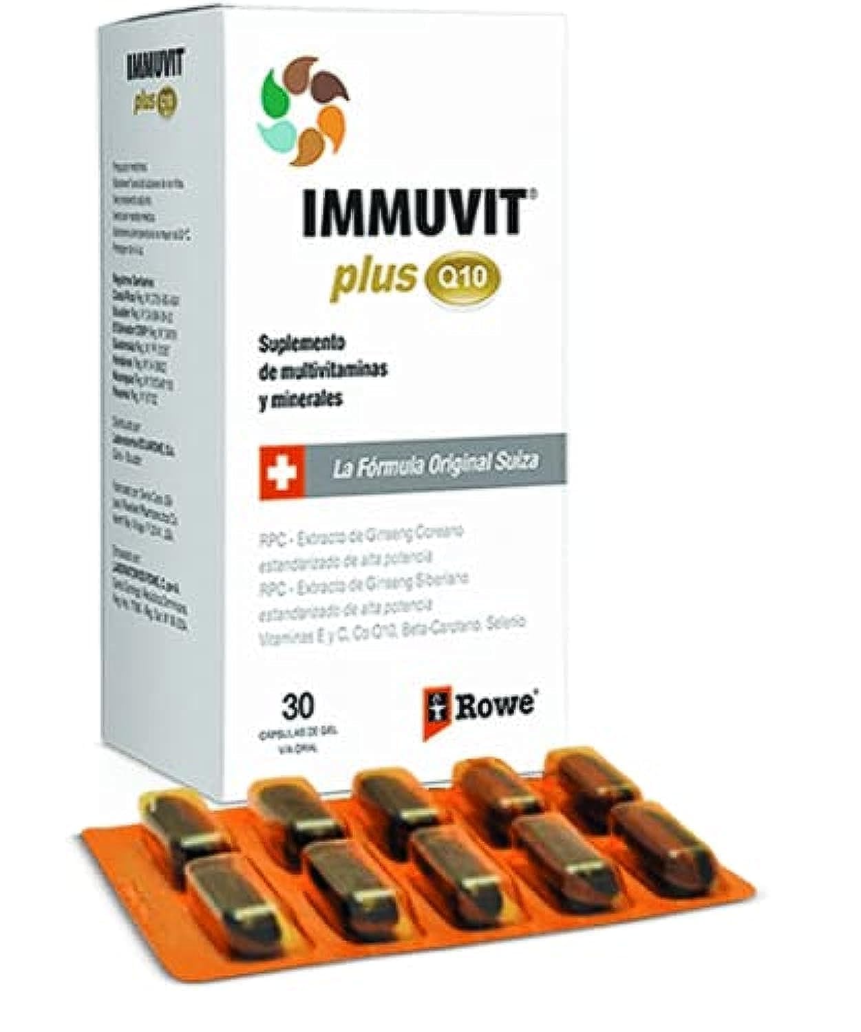 IMMUVIT-PLUS-Q10 Multivitamin with Two Excerpts Original Ginseng Capsule, 2.4 Ounce