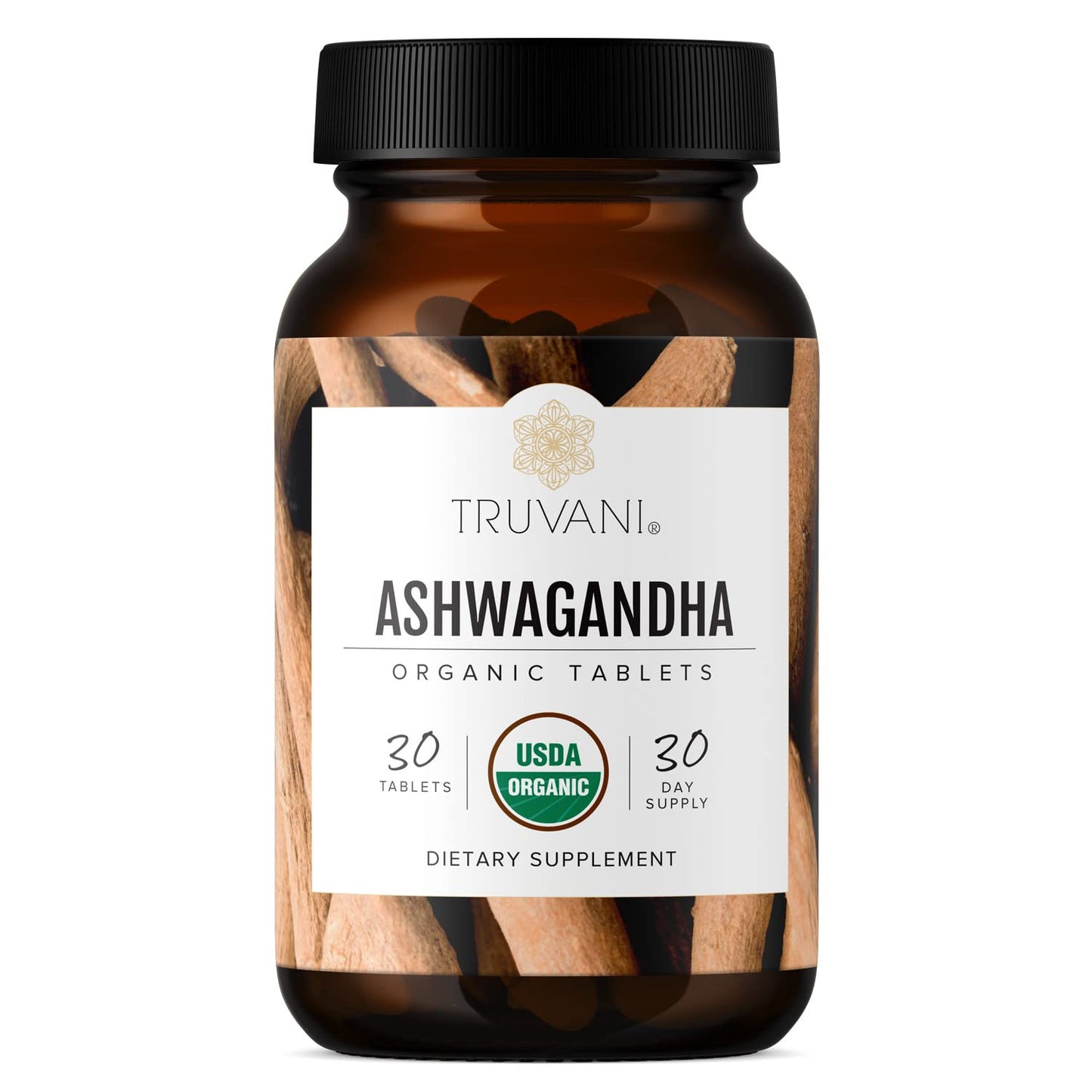 Truvani Organic Ashwagandha Tablets, 30 Count