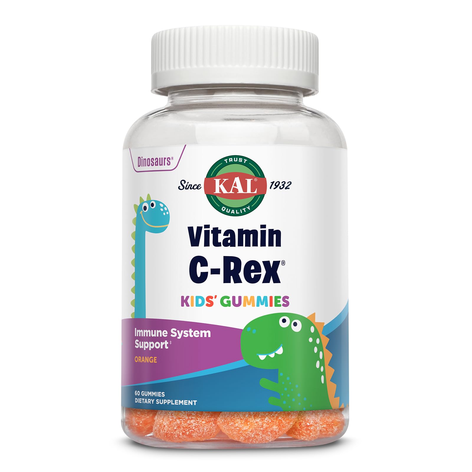 KAL Vitamin C-Rex Kids Gummies, 60 Gummies