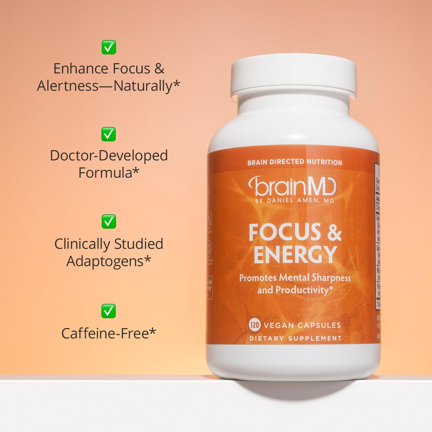 BRAINMD Dr Amen Focus & Energy 240 Capsules