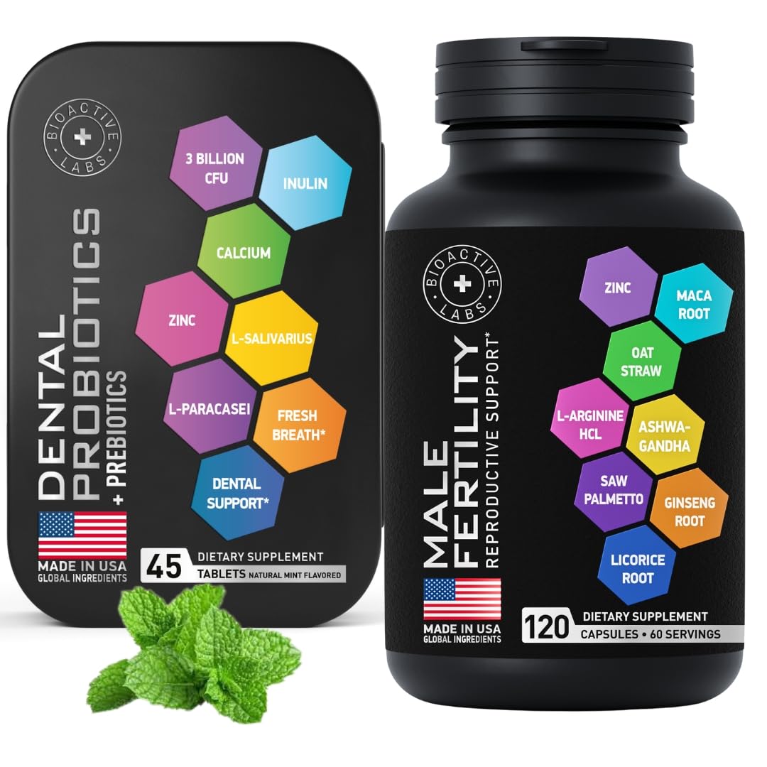 BIOACTIVE LABS Fertility Supplements for Men and Dental Probiotics Tablet 120