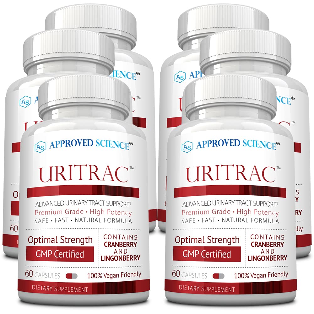 Approved Science Uritrac UTI Support Cranberry, D-Mannose, Lingonberry - Vegan Friendly - 360 Capsules
