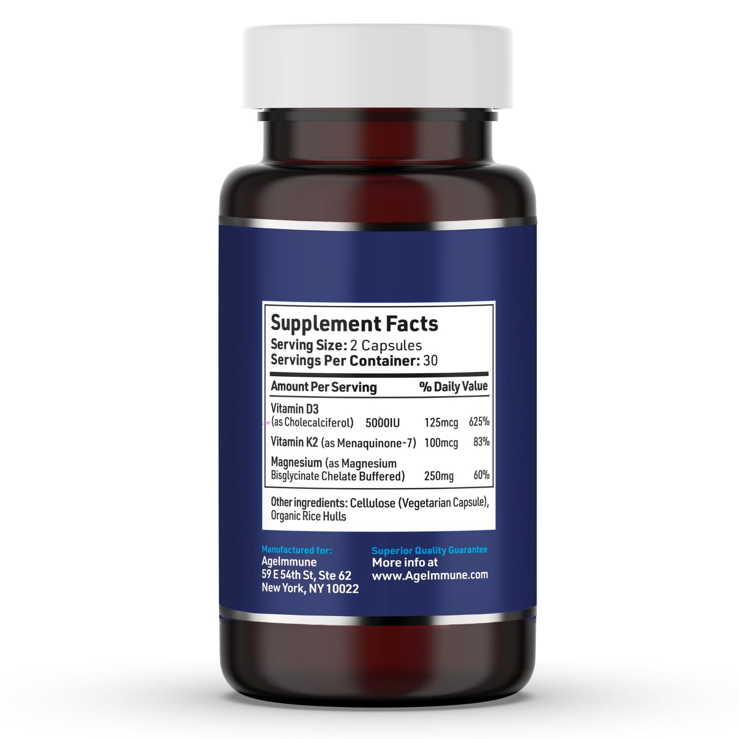 AgeImmune Brilliant D3+ Complex Capsules, 60 Count