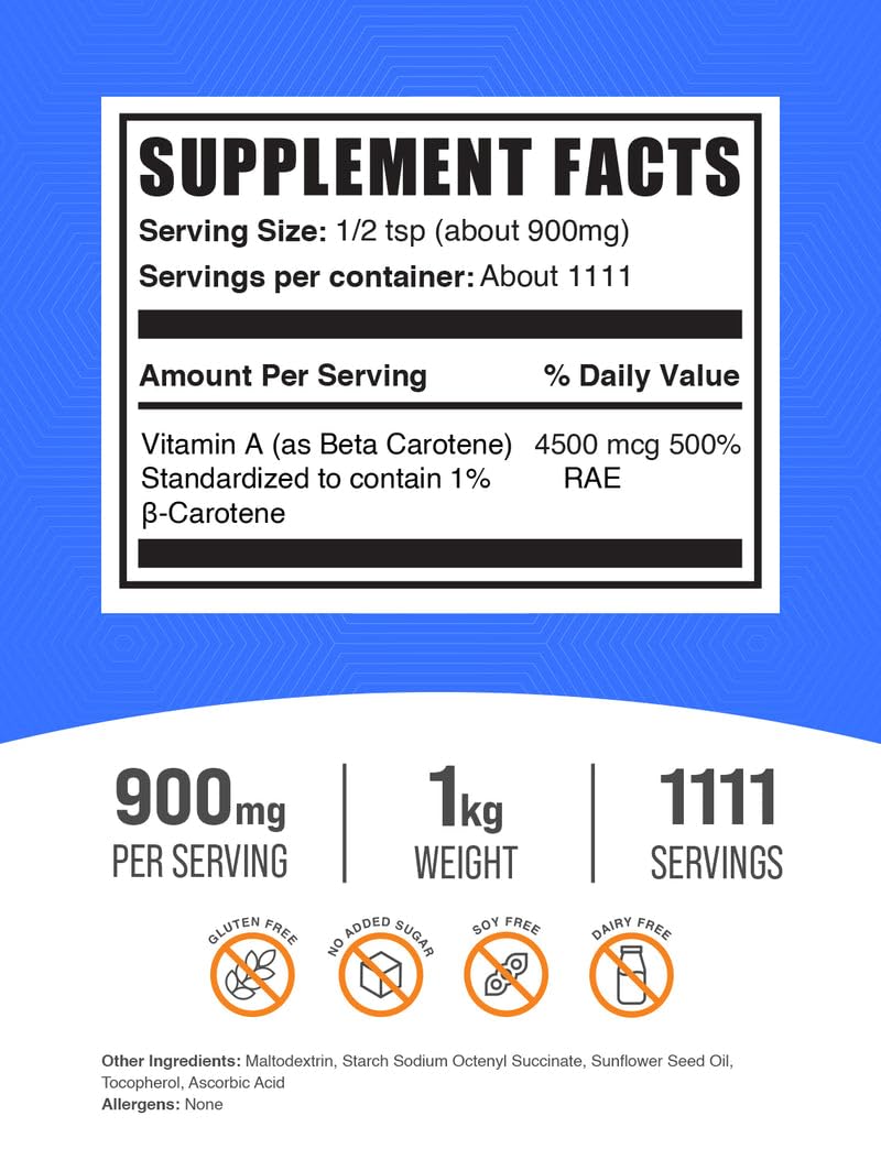 BulkSupplements Beta Carotene Powder 35.2