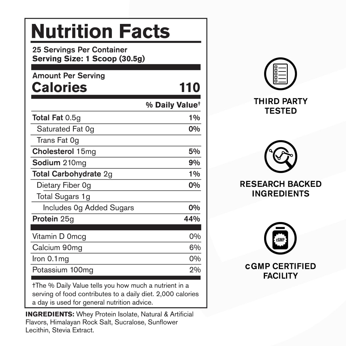 Jacked Factory ISO Whey Protein Isolate Powder, Vanilla, 25 Servings