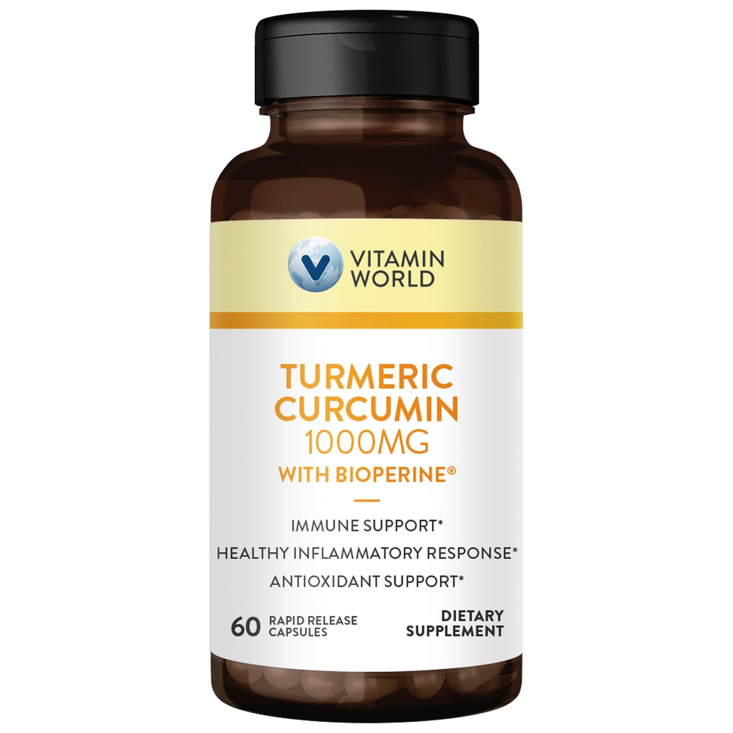 Vitamin World Turmeric Curcumin 1000mg Capsule, 60 Count