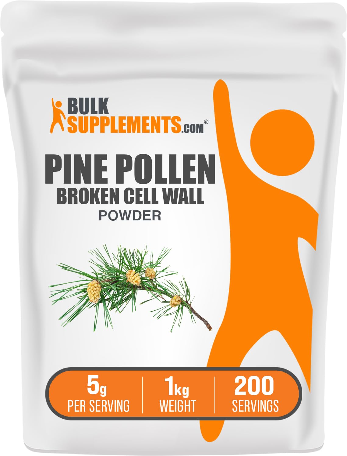 BulkSupplements Pine Pollen Powder - Broken Cell Wall, Pine Pollen Supplement, Gluten Free, 35.27 oz