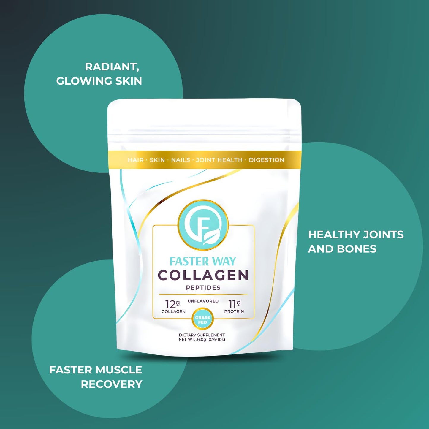 FASTer Way to Fat Loss Collagen Peptides Powder 0.13 oz