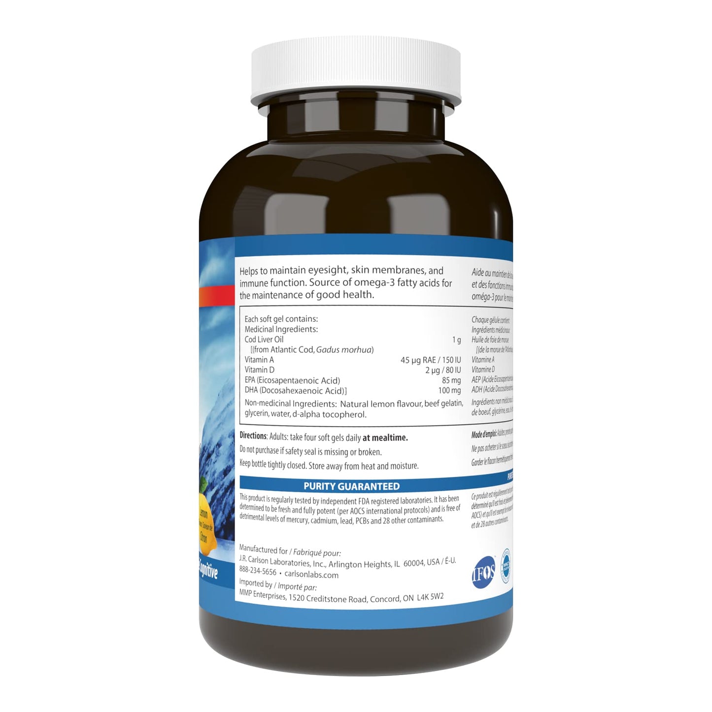 Carlson Cod Liver Oil Softgels 300 Count
