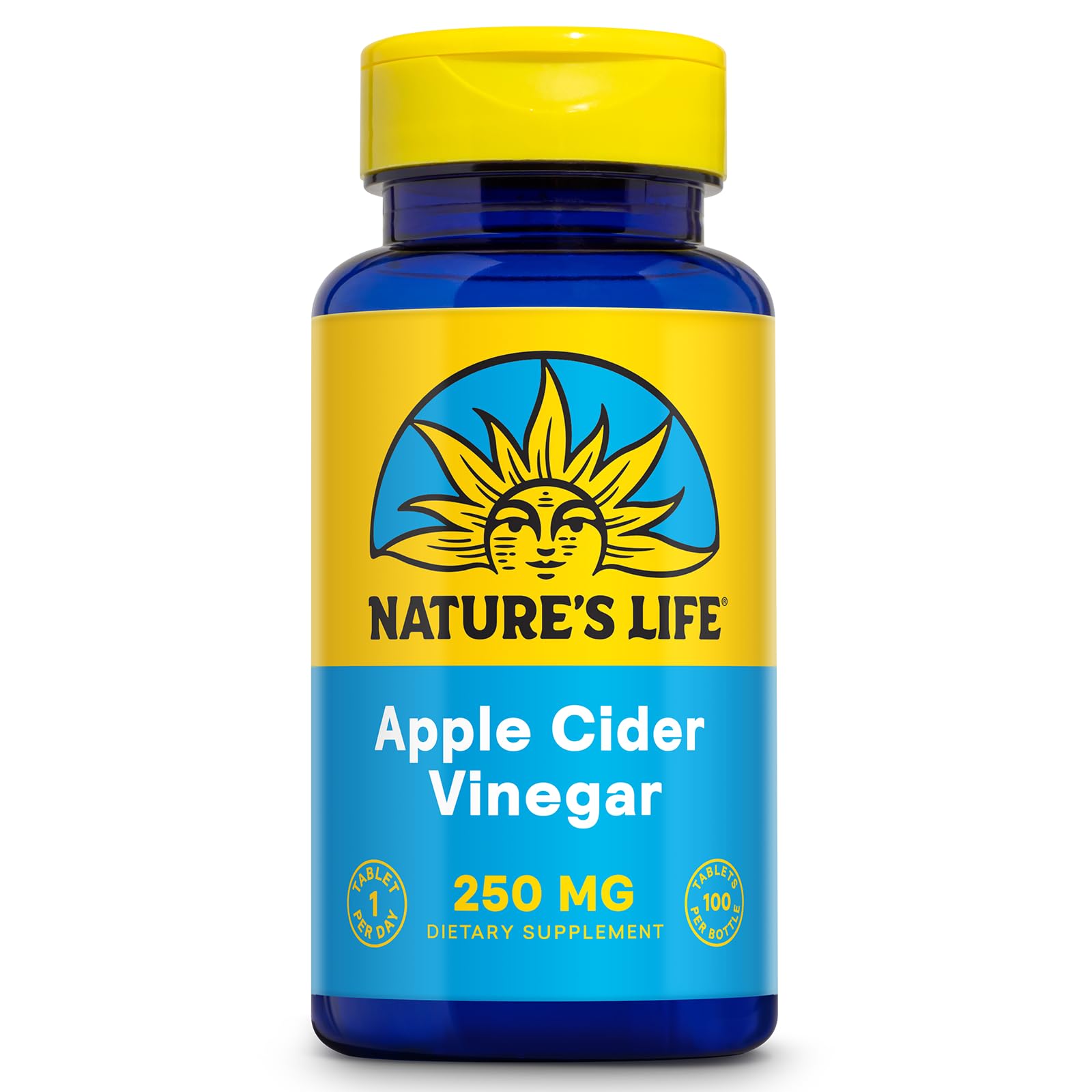 Nature's Life Apple Cider Vinegar 250 mg Tablet, 100 Tablets
