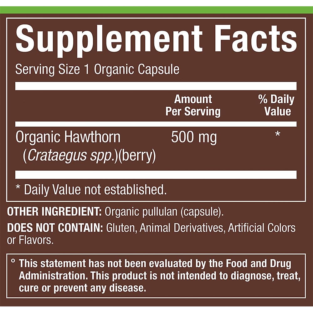 plnt Organic Hawthorn Full Spectrum, Supports Cardiovascular Health, 90 Capsules